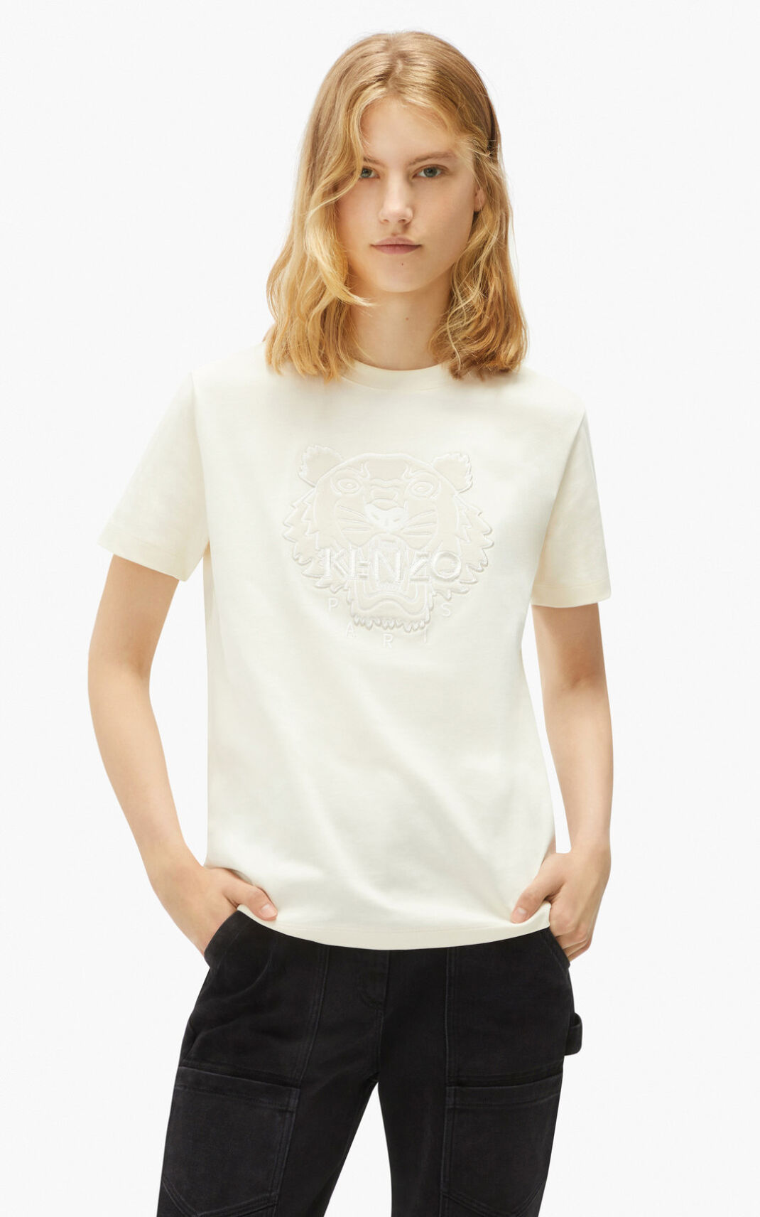 Camisetas Kenzo The Invierno Capsule loose fit tiger Mujer Blancas - SKU.1549141